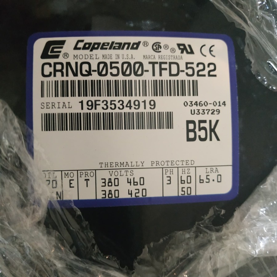 Copeland CRNQ-0500-TFD-522