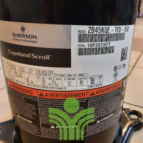 Compressor Copeland ZB45KQE-TFD-558