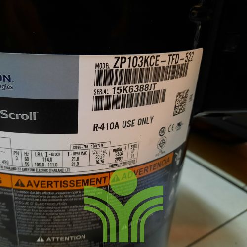 Compressor Copeland ZP103KCE-TFD-522