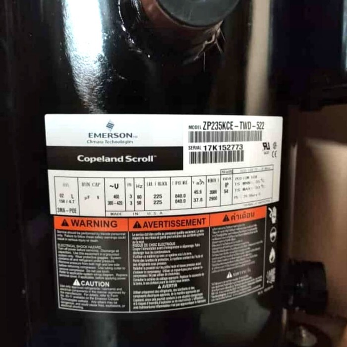 Jual Compressor Copeland ZP235KCE-TWD-522