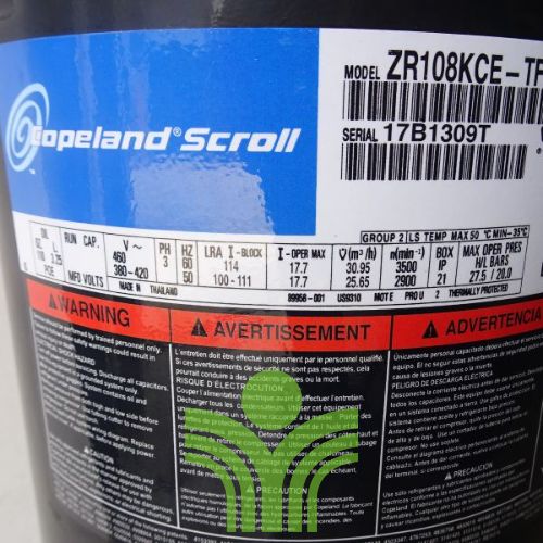 Compressor Copeland ZR108KCE-TFD-523