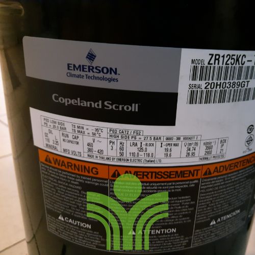 Compressor Copeland ZR125KC-TFD-522