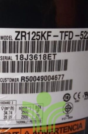 Compressor Copeland ZR125KF-TFD-522