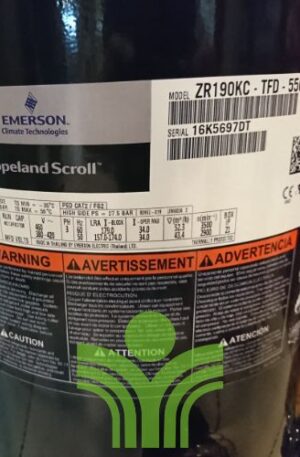Compressor Copeland ZR190KC-TFD-550