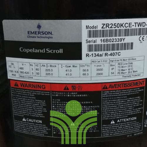 Compressor Copeland ZR250KCE-TWD-522