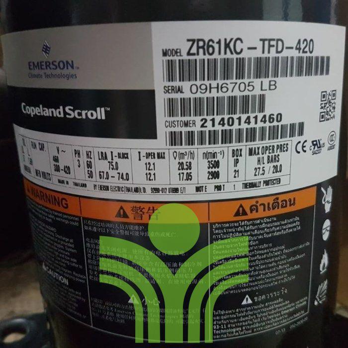 harga Compressor Copeland ZR61KC-TFD-420