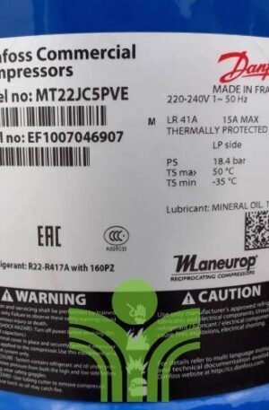 Compressor Maneurop MTZ22JC5PVE