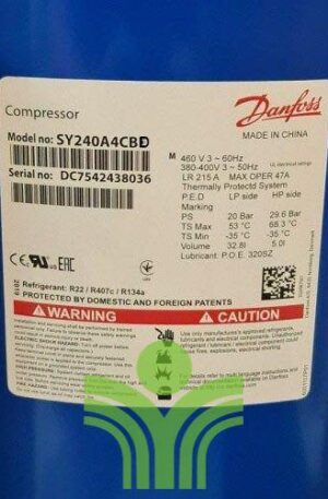 Compressor SY240A4CBD Danfoss